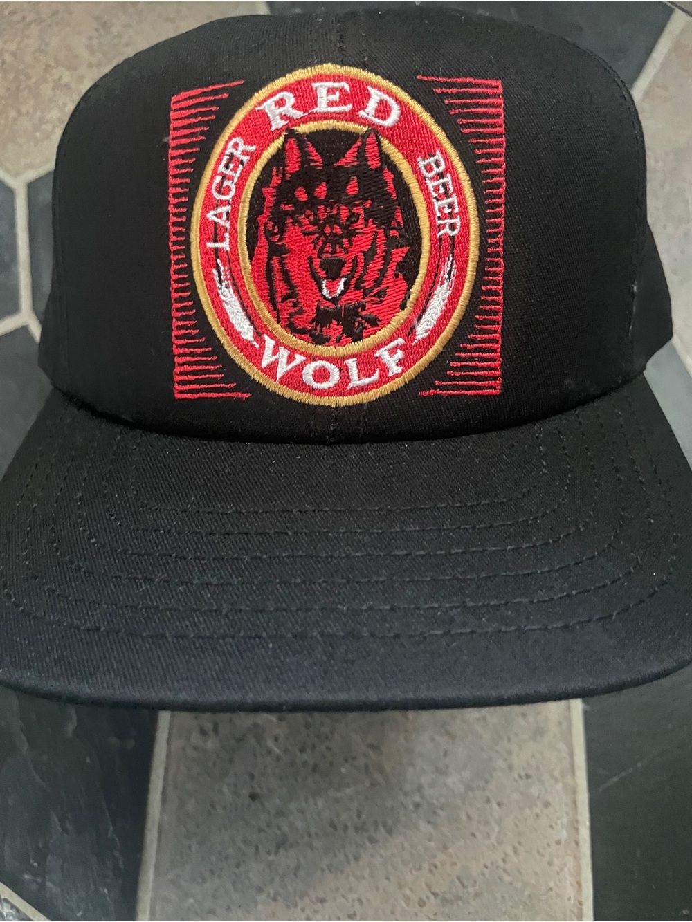 Red Wolf Lager Beer Black Hat